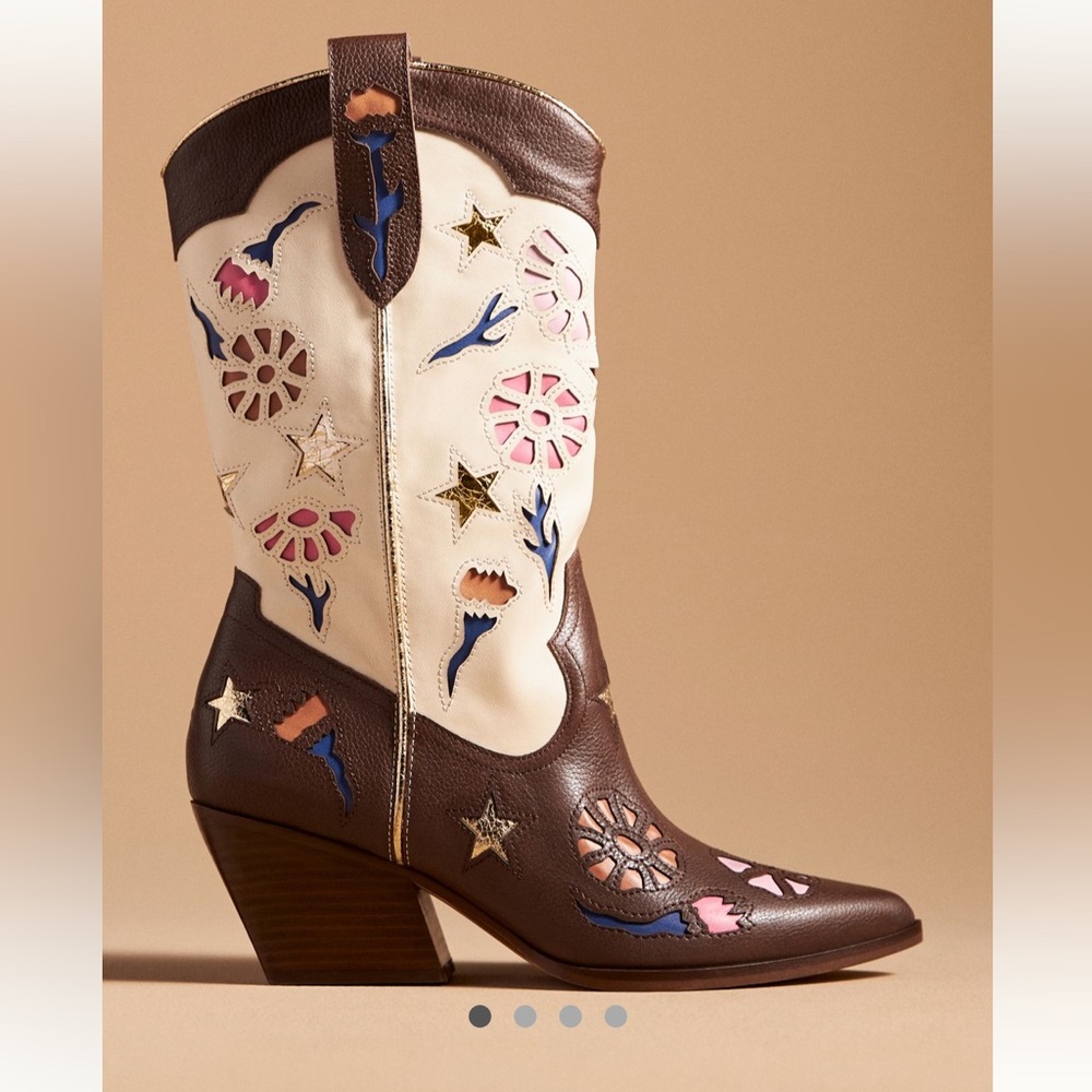 🌟SOLD🌟Anthropologie NWT Dolce Vita Lassie Cowboy Boots size 7. - Picture 2 of 7